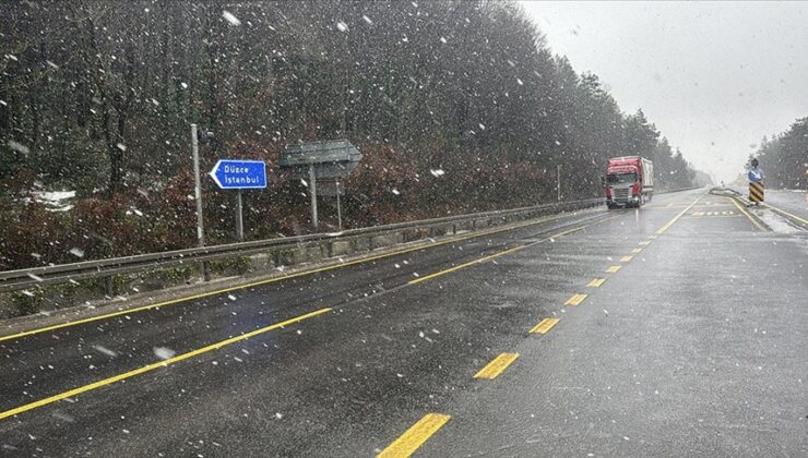 Bolu Dağı’nda kar yağışı başladı