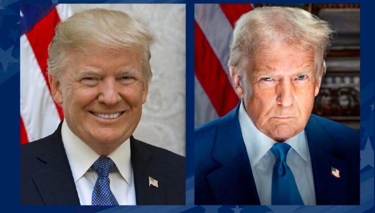 Trump Başkanlık pozunu verdi! O detay dikkat çekti!