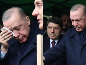 Erdoğan’ın gözyaşları! Yangında vefat edenlerin cenaze törenine katıldı