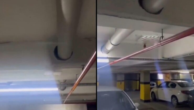 Şok eden ihmal! Site otoparkında taşıyıcı kirişler delindi!