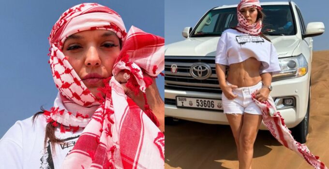 Demet Akalın yağlarını aldırdı çölde kaslarını sergiledi!